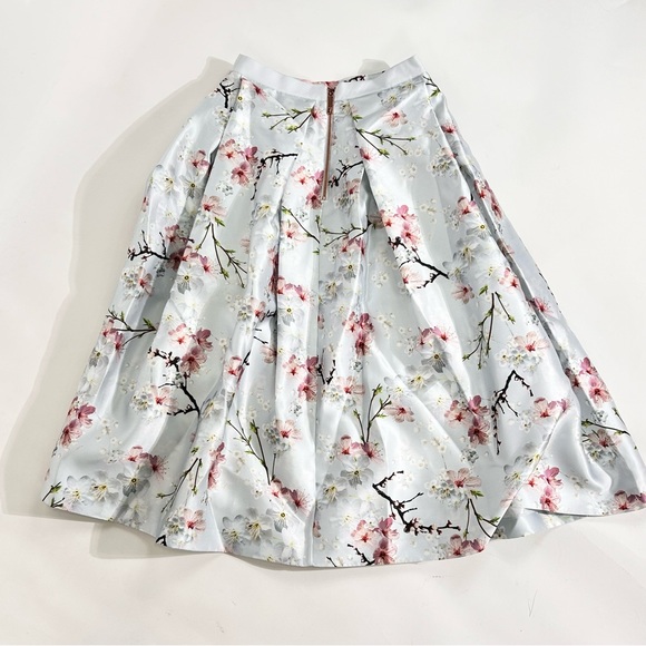 SOLD Ted Baker Oriental Blossom Tillye Burnout Flared Midi Skirt - Picture 4 of 10